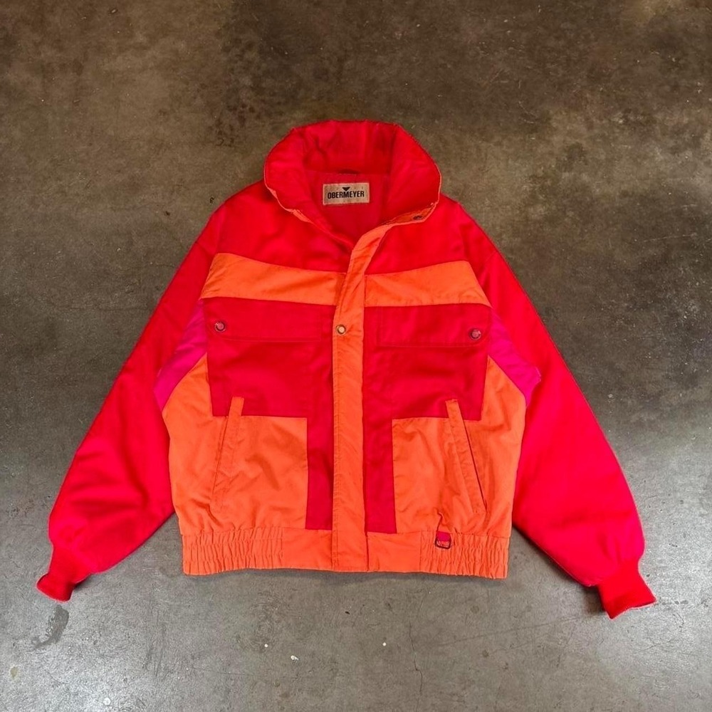 Vintage 90s Obermeyer red and orange ski jacket Men's Size medium